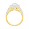 Thumbnail Image 4 of 1-1/2 CT. T.W. Diamond Double Frame Triple Row Bridal Set in 10K Gold