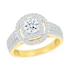 Thumbnail Image 5 of 1-1/2 CT. T.W. Diamond Double Frame Triple Row Bridal Set in 10K Gold