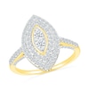Thumbnail Image 5 of 1 CT. T.W. Marquise-Shaped Multi-Diamond Double Frame Bridal Set in 10K Gold