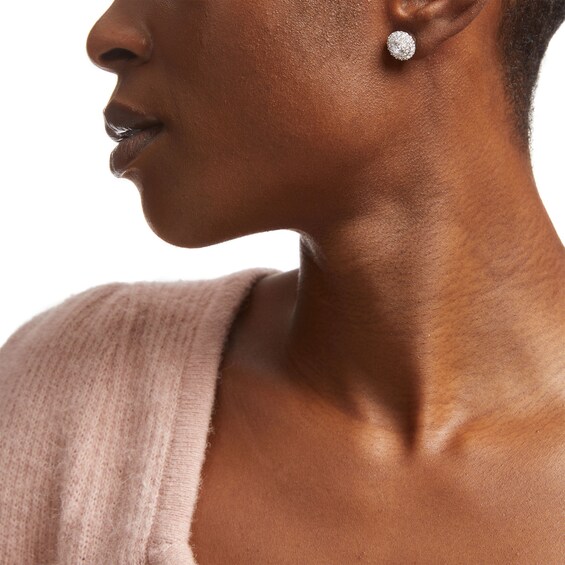 2 CT. T.w. Certified Lab-Grown Diamond Double Frame Stud Earrings in 10K White Gold (F/Si2)