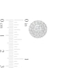 Thumbnail Image 3 of 2 CT. T.W. Lab-Grown Diamond Double Frame Stud Earrings in 10K White Gold (F/SI2)