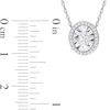 Thumbnail Image 3 of 1/4 CT. T.W. Oval Diamond Frame Pendant in 14K White Gold - 17"