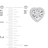 Thumbnail Image 3 of 1/2 CT. T.W. Heart-Shaped Diamond Frame Stud Earrings in 14K White Gold