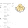 Thumbnail Image 2 of 1/10 CT. T.W. Diamond Seashell Stud Earrings in 10K Gold