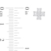 Thumbnail Image 3 of 7/8 CT. T.W. Diamond Cross Stud Earrings in Platinum