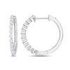 Thumbnail Image 1 of 1/2 CT. T.W. Diamond Hoop Earrings in Platinum