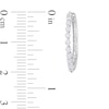 Thumbnail Image 3 of 1/2 CT. T.W. Diamond Hoop Earrings in Platinum