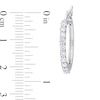 Thumbnail Image 3 of 1 CT. T.W. Diamond Hoop Earrings in Platinum