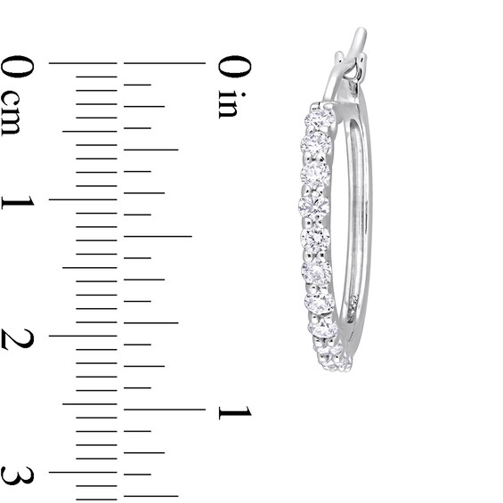 1 CT. T.w. Diamond Hoop Earrings in Platinum