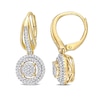 1/2 CT. T.W. Multi-Diamond Double Frame Drop Earrings in 10K Gold