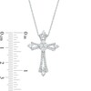 Thumbnail Image 3 of 1 CT. T.W. Diamond Split Cross Pendant in 10K White Gold