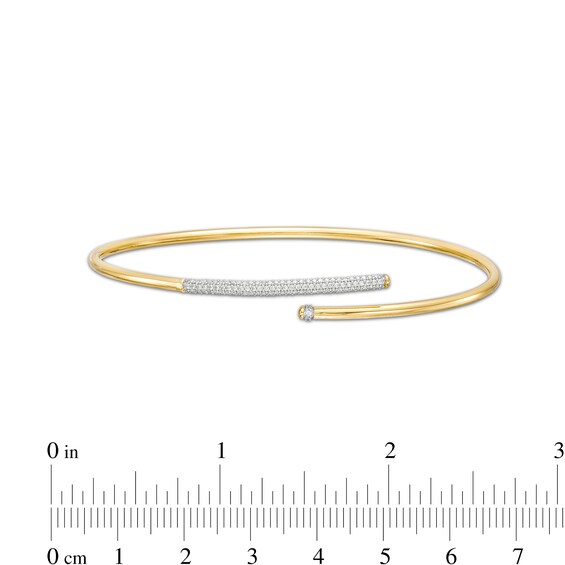 1/4 CT. T.w. Diamond Bypass Bangle in 10K Gold
