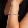 Thumbnail Image 2 of 1 CT. T.W. Diamond Double Row Bangle in 10K White Gold