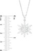 Thumbnail Image 3 of Multi-Shape White Lab-Created Sapphire Cluster Snowflake Pendant and Stud Earrings Set in Sterling Silver