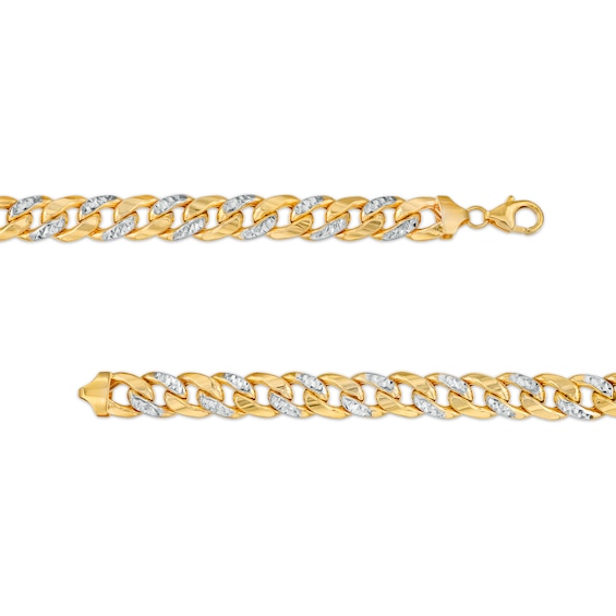 Oro Diamanteâ¢ Diamond-Cut 8.2mm Cuban Curb Chain Necklace in Hollow 14K Two-Tone Gold â 20"