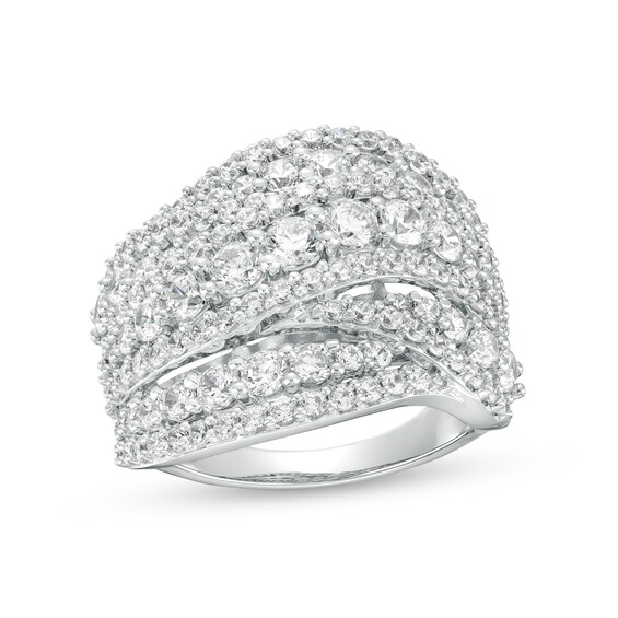 3 CT. T.w. Certified Lab-Grown Diamond Multi-Row Ring in 10K White Gold (F/Si2)