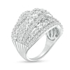 Thumbnail Image 2 of 3 CT. T.W. Certified Lab-Created Diamond Multi-Row Ring in 10K White Gold (F/SI2)