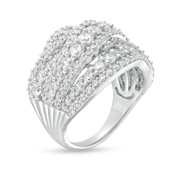 3 CT. T.w. Certified Lab-Grown Diamond Multi-Row Ring in 10K White Gold (F/Si2)