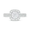 Thumbnail Image 4 of Celebration Ideal 1-5/8 CT. T.W. Certified Diamond Cushion-Shaped Frame Engagement Ring in 14K White Gold (I/I1)