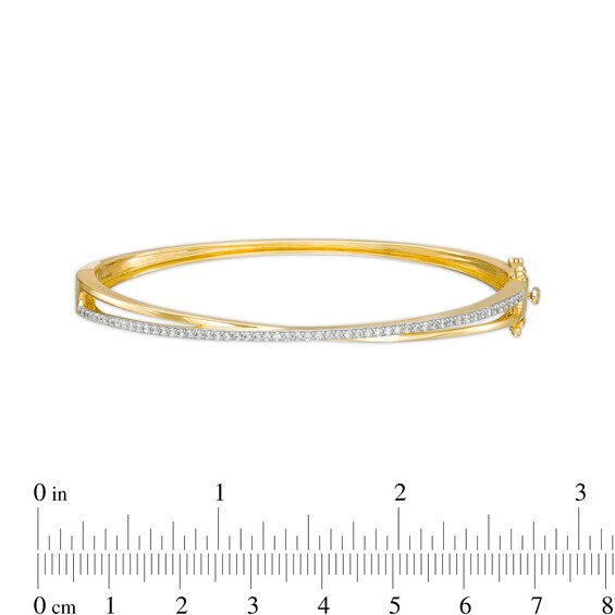 1/2 CT. T.w. Diamond Crossover Bangle in 10K Gold