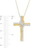 Thumbnail Image 3 of 1 CT. T.W. Diamond Infinity Loop Double Row Cross Pendant in 10K Gold