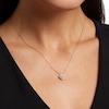 Thumbnail Image 2 of 1/5 CT. T.W. Cushion-Shaped Multi-Diamond Frame Tilted Pendant in 10K Gold