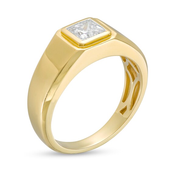 1 CT. T.w. Certified Square-Cut Lab-Grown Diamond Solitaire Wedding Band in 14K Gold (F/Vs2)