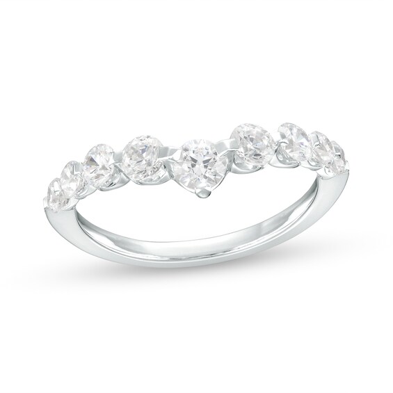 1 CT. T.w. Certified Lab-Grown Diamond Seven Stone Contour Anniversary Band in 14K White Gold (F/Vs2)