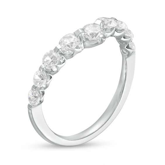 1 CT. T.w. Certified Lab-Grown Diamond Seven Stone Contour Anniversary Band in 14K White Gold (F/Vs2)