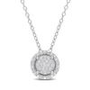 Thumbnail Image 1 of 1/6 CT. T.W. Multi-Diamond Frame Pendant in Sterling Silver 