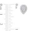 Thumbnail Image 4 of 1/5 CT. T.W. Pear-Shaped Multi-Diamond Frame Stud Earrings in Sterling Silver