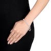 Thumbnail Image 2 of 1 CT. T.W. Diamond "S" Link with Open Heart Charm Bracelet in Sterling Silver