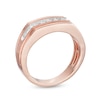 Thumbnail Image 3 of 1/4 CT. T.W. Diamond Nine Stone Squared Wedding Band in 10K Rose Gold