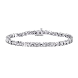 1/4 CT. T.W. Diamond Tennis Bracelet in Sterling Silver&nbsp;
