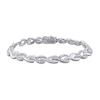 Thumbnail Image 1 of 1 CT. T.W. Diamond Braided Alternating Link Bracelet in Sterling Silver 
