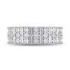 Thumbnail Image 4 of 1/6 CT. T.W. Diamond Station Triple Row Ring in Sterling Silver 