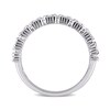 Thumbnail Image 5 of 1/6 CT. T.W. Diamond Station Triple Row Ring in Sterling Silver 