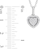 Thumbnail Image 2 of 1/6 CT. T.W. Heart-Shaped Multi-Diamond Frame Pendant in Sterling Silver