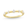 Thumbnail Image 1 of 1/6 CT. T.W. Diamond Alternating Large and Small Five Stone Anniversary Band in 10K Gold