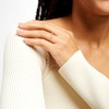 Thumbnail Image 2 of 1/6 CT. T.W. Diamond Alternating Large and Small Five Stone Anniversary Band in 10K Gold