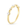 Thumbnail Image 3 of 1/6 CT. T.W. Diamond Alternating Large and Small Five Stone Anniversary Band in 10K Gold