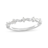 Thumbnail Image 1 of 1/10 CT. T.W. Diamond Wave Alternating Anniversary Band in 10K White Gold