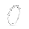 Thumbnail Image 3 of 1/10 CT. T.W. Diamond Wave Alternating Anniversary Band in 10K White Gold