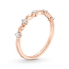Thumbnail Image 3 of 1/10 CT. T.W. Diamond Wave Alternating Anniversary Band in 10K Rose Gold