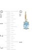 Thumbnail Image 3 of Oval Aquamarine and 1/20 CT. T.W. Diamond Drop Earrings in 10K Gold