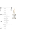 Thumbnail Image 3 of Oval White Topaz and 1/20 CT. T.W. Diamond Drop Earrings in 10K Gold