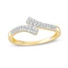 Thumbnail Image 1 of 1/4 CT. T.W. Diamond Double Row Bypass Anniversary Band in 10K Gold