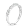 Thumbnail Image 3 of 1/4 CT. T.W. Marquise-Shaped Multi-Diamond Alternating Anniversary Band in 10K White Gold