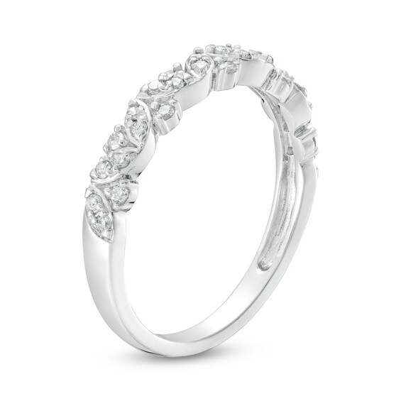 1/4 CT. T.w. Marquise-Shaped Multi-Diamond Alternating Anniversary Band in 10K White Gold