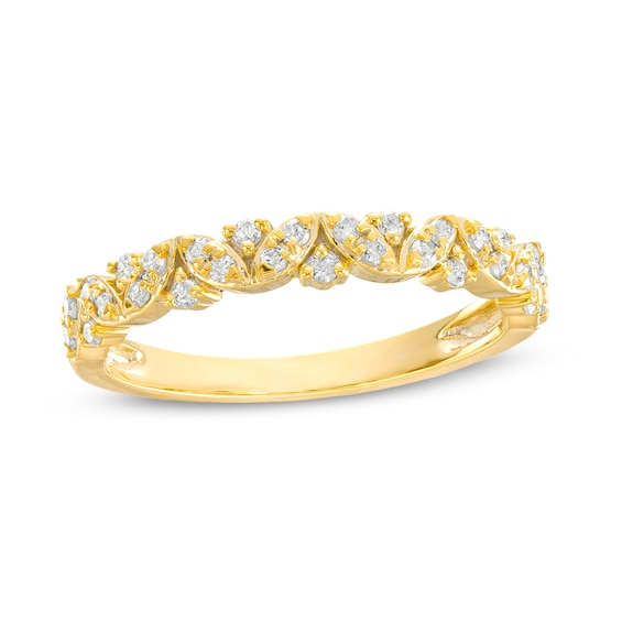 1/4 CT. T.w. Marquise-Shaped Multi-Diamond Alternating Anniversary Band in 10K Gold